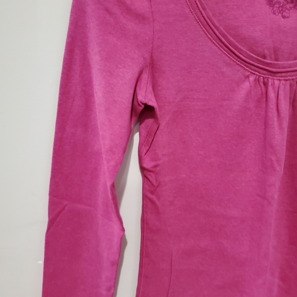 Esprit pink scoop neck ruched pink long sleeve small - Picture 4 of 8